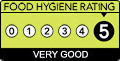 Food hygiene rating 5, Very good, for Barr's Takeaway and Pizzeria